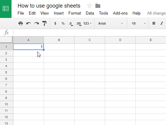 копирование и автозаполнение в Google таблицах